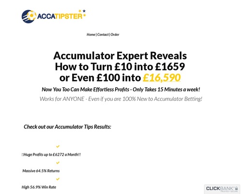 NEW! AccaTipster – This Yr’s Hottest Accumulator Offer!