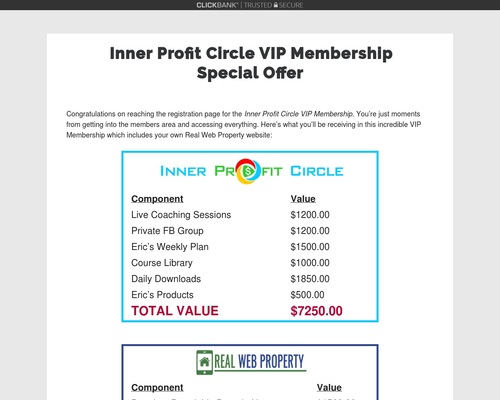 Internal Profit Circle VIP Membership